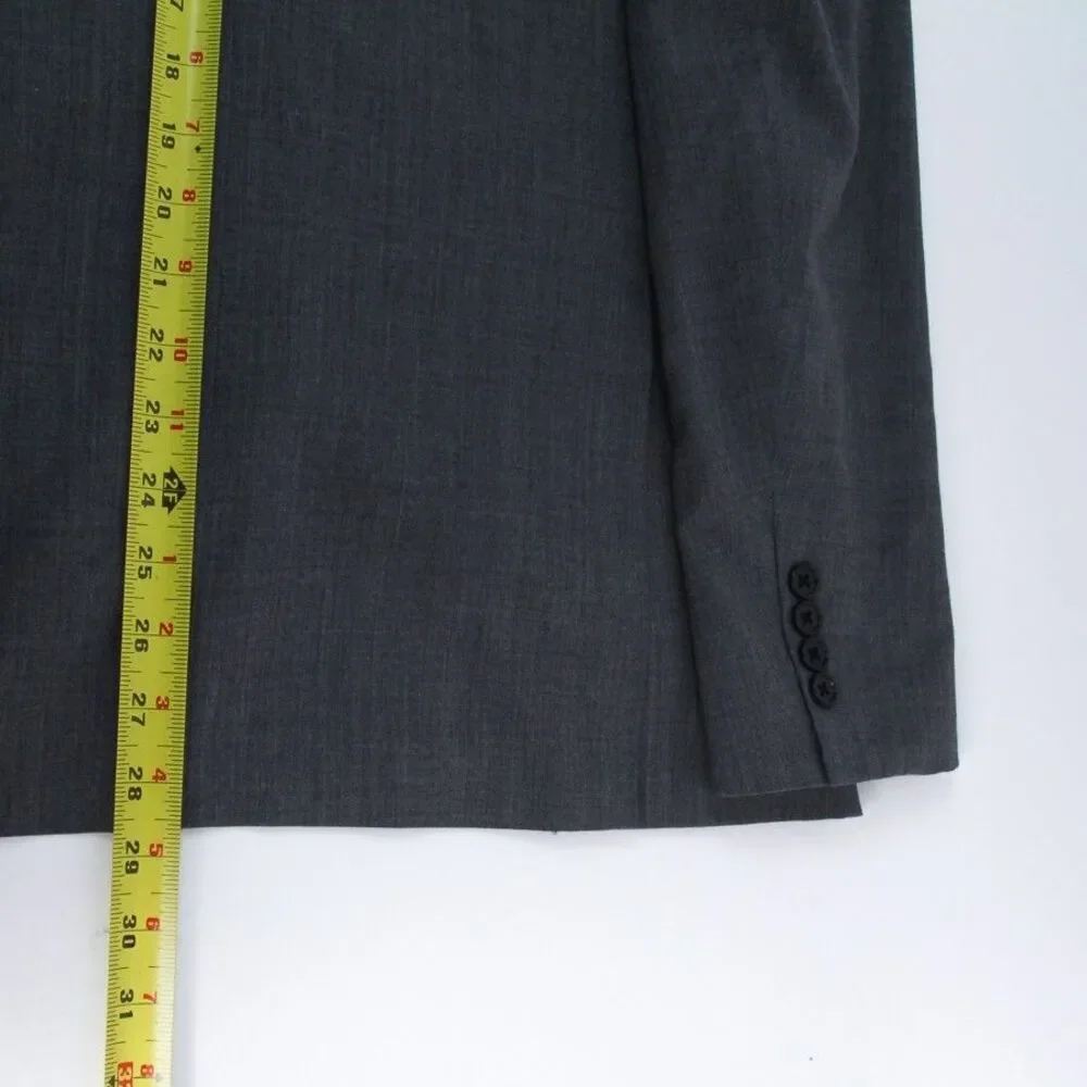 Bonobos Athletic Fit Gray Wool Mens 40R Two Button Sport Coat Blazer Jacket